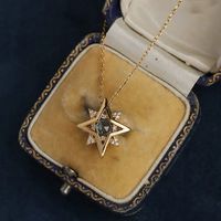 Classic Style Shiny Star Stainless Steel Plating Inlay Zircon 18k Gold Plated Pendant Necklace main image 5
