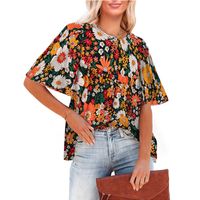 Summer New Arrival Blouse Fashion Casual Floral Babydoll main image 6