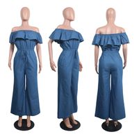 Women's Street Streetwear Solid Color Full Length Patchwork Ruffles Jumpsuits main image 3