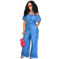 Women's Street Streetwear Solid Color Full Length Patchwork Ruffles Jumpsuits sku image 10