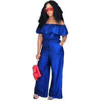 Women's Street Streetwear Solid Color Full Length Patchwork Ruffles Jumpsuits sku image 2