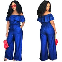 Women's Street Streetwear Solid Color Full Length Patchwork Ruffles Jumpsuits main image 5