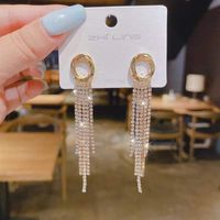 Style Simple Cercle Alliage Gland Placage Incruster Strass Femmes Boucles D'oreilles sku image 1