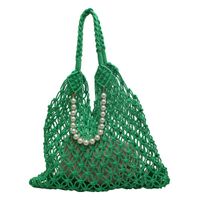 Women's Large Rope Knitting Solid Color Basic Square String Handbag main image 3