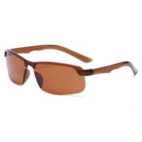 Sports Color Block Pc Special-shaped Mirror Patchwork Frameless Women's Sunglasses main image 5