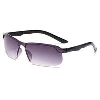 Sports Color Block Pc Special-shaped Mirror Patchwork Frameless Women's Sunglasses main image 4