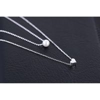 Wholesale Jewelry Elegant Heart Shape Alloy Gold Plated Silver Plated Layered Necklaces sku image 2