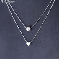 Wholesale Jewelry Elegant Heart Shape Alloy Gold Plated Silver Plated Layered Necklaces main image 6
