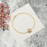 Streetwear Square Copper Artificial Crystal Gold Plated Bracelets sku image 9
