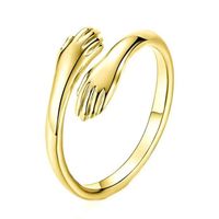 Romantisch Einfacher Stil Hand Kupfer Offener Ring In Masse sku image 2