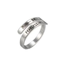 Simple Style Commute Letter Stainless Steel Polishing Plating Gold Plated Open Ring sku image 4
