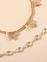 Beach Butterfly Alloy Inlay Rhinestones Women's Anklet main image 5