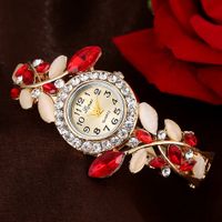 Elegante Hoja Hebilla Cuarzo Relojes De Mujer main image 1