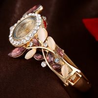 Elegante Hoja Hebilla Cuarzo Relojes De Mujer main image 5