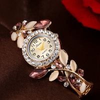 Elegante Hoja Hebilla Cuarzo Relojes De Mujer main image 4