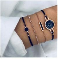 Casual Lady Star Flower Alloy Cloth Plating Inlay Artificial Gemstones Women's Bracelets Bangle sku image 15