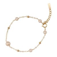 Elegant Simple Style Geometric Artificial Pearl Copper Bracelets In Bulk main image 4