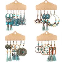 Ethnic Style Geometric Tassel Alloy Plating Women's Drop Earrings main image 4