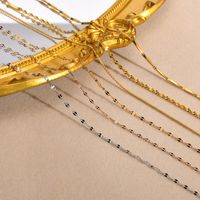 201 Stainless Steel 18K Gold Plated Simple Style Plating Solid Color Necklace main image 6