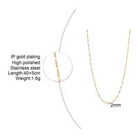 201 Stainless Steel 18K Gold Plated Simple Style Plating Solid Color Necklace main image 2