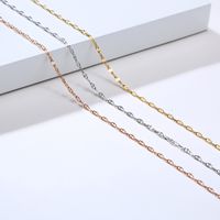 201 Stainless Steel 18K Gold Plated Simple Style Plating Solid Color Necklace main image 3