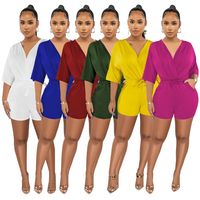 Women's Daily Casual Solid Color Full Length Pocket Patchwork Jumpsuits main image 1