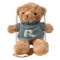 Women's Small Plush Bear Cute Zipper Crossbody Bag main image 4