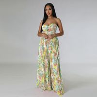 Women's Daily Streetwear Flower Full Length Printing Backless Jumpsuits main image 4