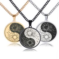 Retro Ethnic Style Tai Chi Stainless Steel Plating Men's Pendant Necklace main image 4