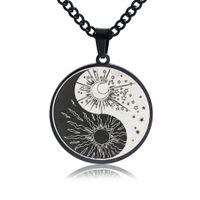 Retro Ethnic Style Tai Chi Stainless Steel Plating Men's Pendant Necklace main image 3