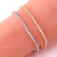 Fairy Style Simple Style Water Droplets Copper Inlay Zircon Women's Bracelets Necklace main image 5