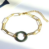 Simple Style Solid Color Copper Inlay Zircon Women's Bracelets Necklace sku image 9