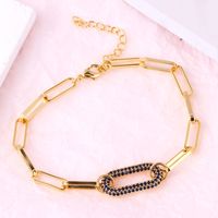 Style Simple Couleur Unie Le Cuivre Incruster Zircon Femmes Bracelets Collier main image 3