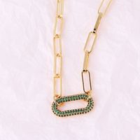 Simple Style Solid Color Copper Inlay Zircon Women's Bracelets Necklace sku image 18