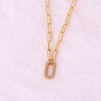 Simple Style Solid Color Copper Inlay Zircon Women's Bracelets Necklace sku image 14