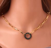 Simple Style Solid Color Copper Inlay Zircon Women's Bracelets Necklace main image 6