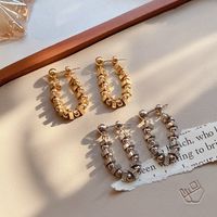 Sweet Solid Color Alloy Plating Gold Plated Women's Drop Earrings main image 5