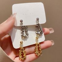 Sweet Solid Color Alloy Plating Gold Plated Women's Drop Earrings main image 1
