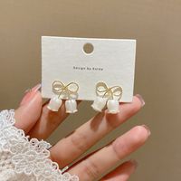 Sucré Vêtement De Rue Fruit Forme De Cœur Fleur Alliage Émail Placage Incruster Perles Artificielles Strass Femmes Boucles D'oreilles sku image 15