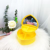 Cute Solid Color Plastic Jewelry Boxes sku image 2