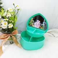Cute Solid Color Plastic Jewelry Boxes main image 4