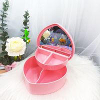 Cute Solid Color Plastic Jewelry Boxes sku image 4