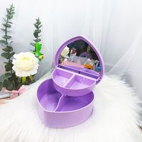 Cute Solid Color Plastic Jewelry Boxes sku image 5