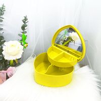 Cute Solid Color Plastic Jewelry Boxes sku image 3