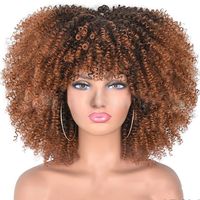 Women's Exaggerated Casual High Temperature Wire Bangs Curls Wigs sku image 5