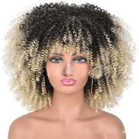 Women's Exaggerated Casual High Temperature Wire Bangs Curls Wigs sku image 4
