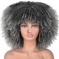 Women's Exaggerated Casual High Temperature Wire Bangs Curls Wigs sku image 6
