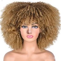 Women's Exaggerated Casual High Temperature Wire Bangs Curls Wigs sku image 2