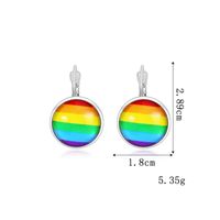 Novelty Geometric Color Block Heart Shape Alloy Enamel Women's Drop Earrings sku image 24