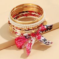 Modern Style Artistic Geometric Bow Knot Alloy Cloth Wholesale Bangle main image 4